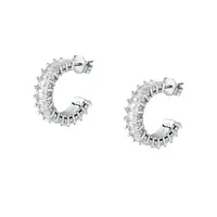 Morellato Třpytivé kruhové náušnice se zirkony Baguette SAVP06