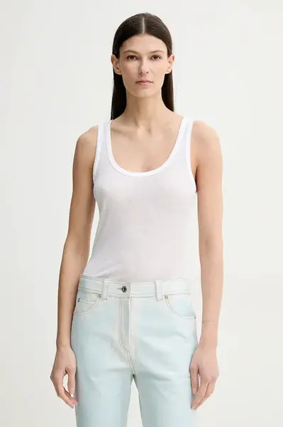 Bavlněný top Stand Studio Amoura bílá barva, 66455-8504