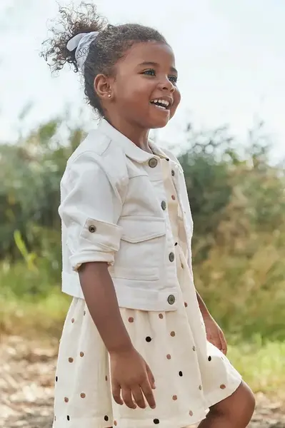 Dětská bavlněná bunda Mayoral bílá barva, 3407