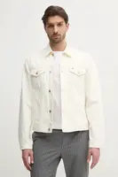 Džínová bunda Tommy Hilfiger pánská, béžová barva, přechodná, MW0MW39212