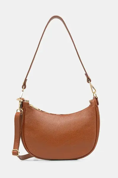 Kožená kabelka Answear.LAB hnědá barva