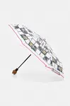 Deštník Moschino bílá barva, 8620