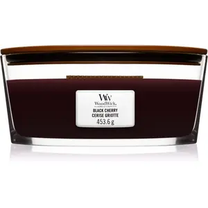 Woodwick Black Cherry vonná sviečka s dreveným knotom (hearthwick) 453 g