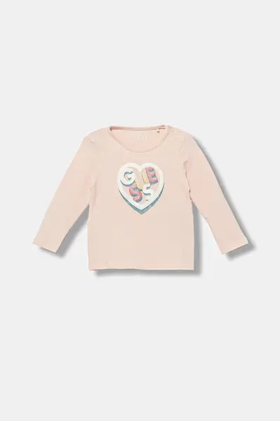 Tričko s dlhým rukávom pre bábätká Guess