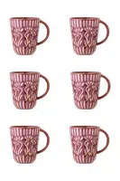 Sada hrnků Bloomingville Samsin 150 ml 6-pack fialová barva