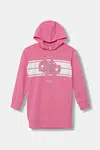 Dětské bavlněné šaty Guess růžová barva, mini, J5YK04 KA6R4