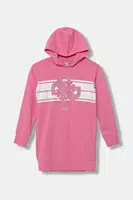 Dětské bavlněné šaty Guess růžová barva, mini, J5YK04 KA6R4