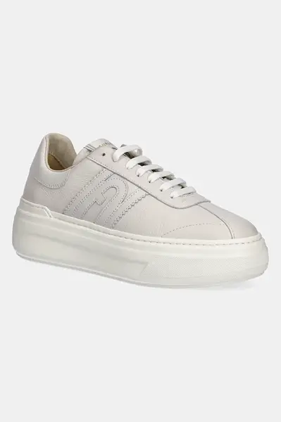 Kožené tenisky Furla Nuage Lace-Up Sneaker dámské, béžová barva, YJ88NUA BX4071 1704S