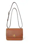 Kožená kabelka Lauren Ralph Lauren hnědá barva, 431974272