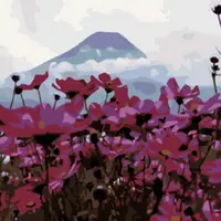Diamantové malování - Luční kvítí v horách