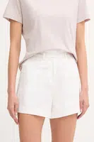 Kraťasy Sisley dámské, bílá barva, high waist, 4ED4L901N