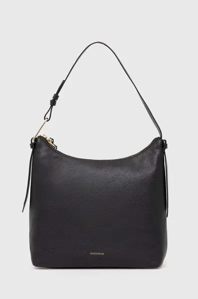 Kožená kabelka Coccinelle COCCINELLEMALORY černá barva, E1 R1K 13 02 01