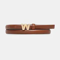 Kožený pásek Weekend Max Mara PALUDE dámský, hnědá barva, 2525506014600