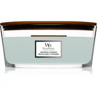 Woodwick Sagewood & Seagrass vonná svíčka s dřevěným knotem (hearthwick) 453,6 g