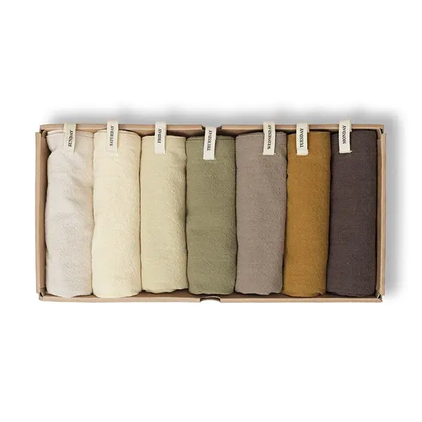 Sada kuchyňských utěrek ferm LIVING Day Tea Towel 7-pack