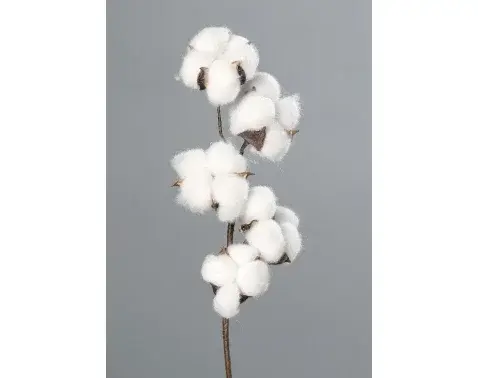 Umelá kvetina Bavlník 49 cm, biela%