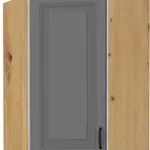 Horní rohová skříňka Stilo 60x60 GN-90 1F (45°) Barva korpusu: Dub artisan, Barva dvířek: Dust Grey