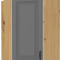 Horní rohová skříňka Stilo 60x60 GN-90 1F (45°) Barva korpusu: Dub artisan, Barva dvířek: Dust Grey