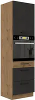 Vysoká skříňka pro vestavnou troubu Vigo 60 DPS-210 3S 1F - Premium Box Barva korpusu: Dub Lancelot, Barva dvířek: Matera matná