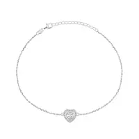 Brilio Silver Romantický stříbrný náramek se zirkony BR23W