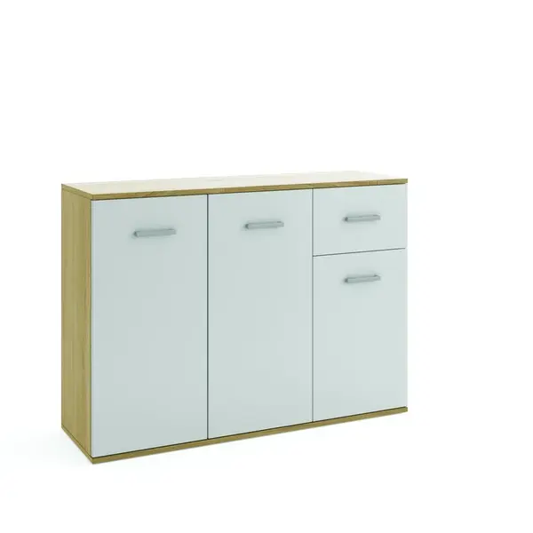 Komoda Jacob V. Barva korpusu: Dub sonoma + Bílá