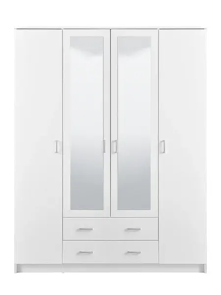 Kombinovaná skříň se zrcadlem 4d nerea - bílá