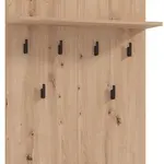 Věšákový panel rue - dub artisan/černá