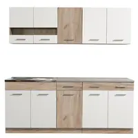 Kuchyňská linka 200 lorna-dub šedý/bílá - pracovní deska - 120cm