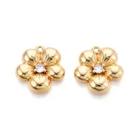 Brass Micro Pave Cubic Zirconia Pendants