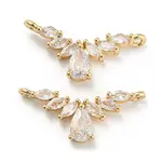 Brass Pave Clear Cubic Zirconia Pendants