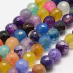 Faceted Natural Agate Beads Strands