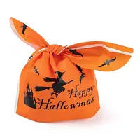 100Pcs Rabbit Shaped Halloween Candy Plastic Bags