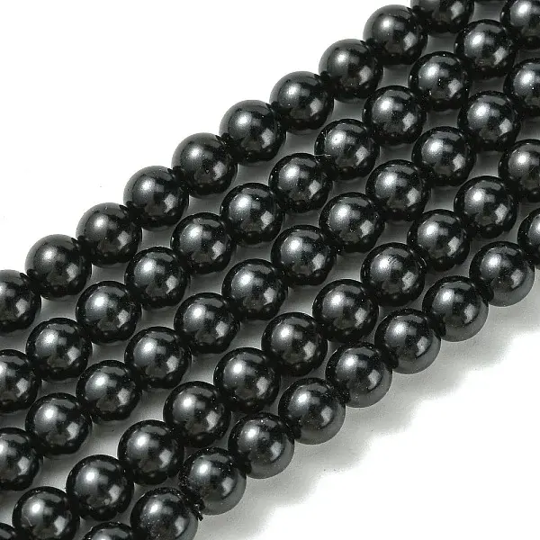 Eco-Friendly Dyed Glass Pearl Round Beads Strands