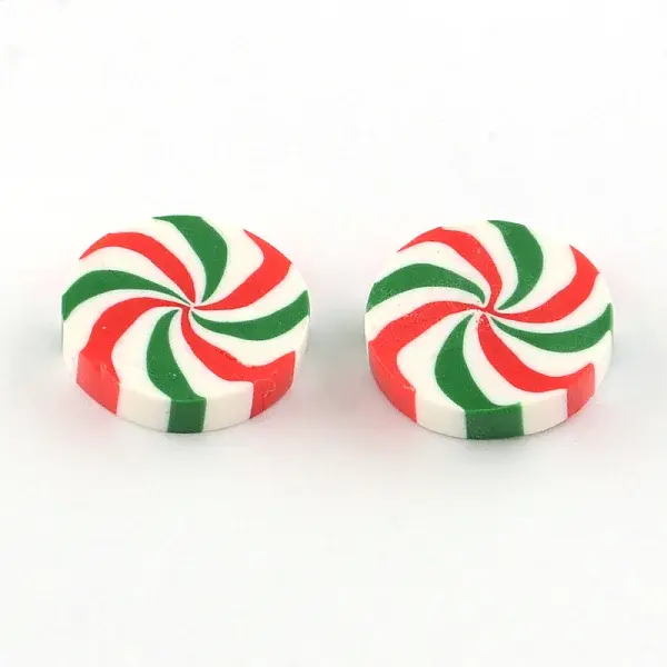 Flat Round Handmade Polymer Clay Cabochons