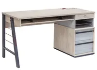 Velký studentský stůl lincoln - dub/dub modrý/tmavě modrá