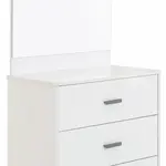 Komoda se zrcadlem pure - bílá