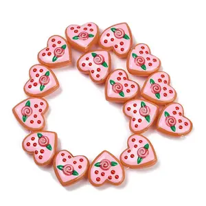 Handmade Heart Lampwork Beads Strands