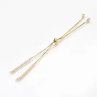 Adjustable Brass Micro Pave Cubic Zirconia Chain Bracelet Making
