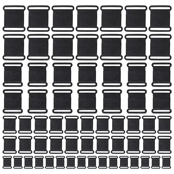 120Pcs 4 Styles Plastic Release Buckles