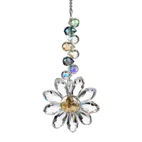 Glass Flower Hanging Suncatchers