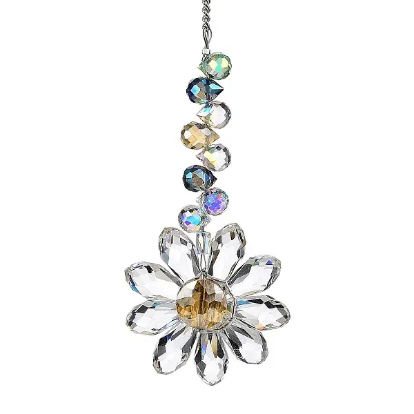 Glass Flower Hanging Suncatchers