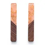 Transparent Resin & Walnut Wood Big Pendants