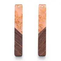 Transparent Resin & Walnut Wood Big Pendants