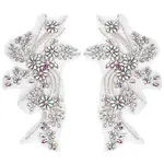 Polyester Glass Rhinestone Applique Cloth Patches