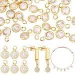 50Pcs Clear Cubic Zirconia Charms