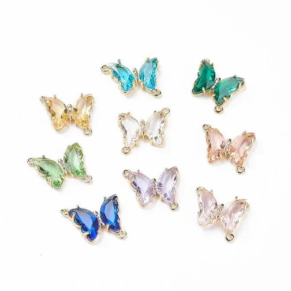 Faceted Glass Cubic Zirconia Links