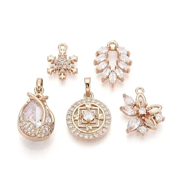 Brass with Cubic Zirconia Pendants