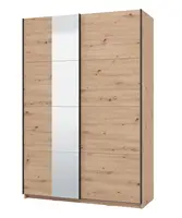 Šatní skříň se zrcadlem 150 dina - dub