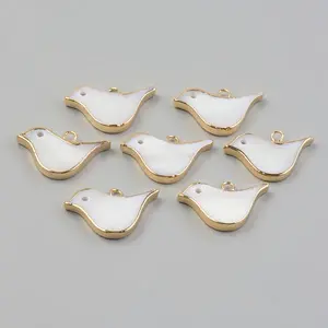 Electroplate Natural Freshwater Shell Pendants