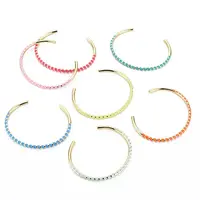 Twisted Brass Enamel Cuff Bangle